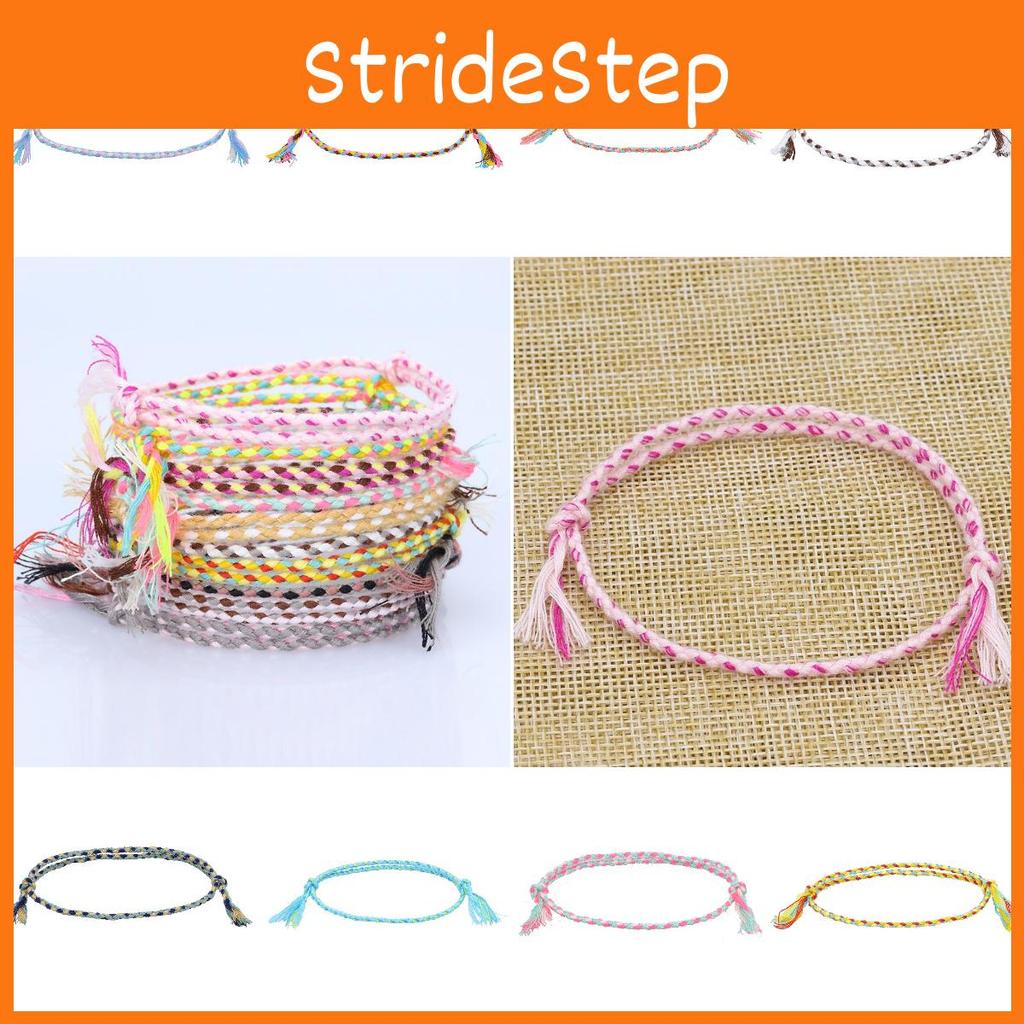 Cross-border New Arrival Minimalist Safety Buckle Four-strand Colorful Hand Rope Handcrafted Woven Red Rope Bracelet