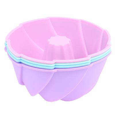 Силиконовая форма для торта, круглая форма для кексов, многоразовый инструмент для выпечки, случайный