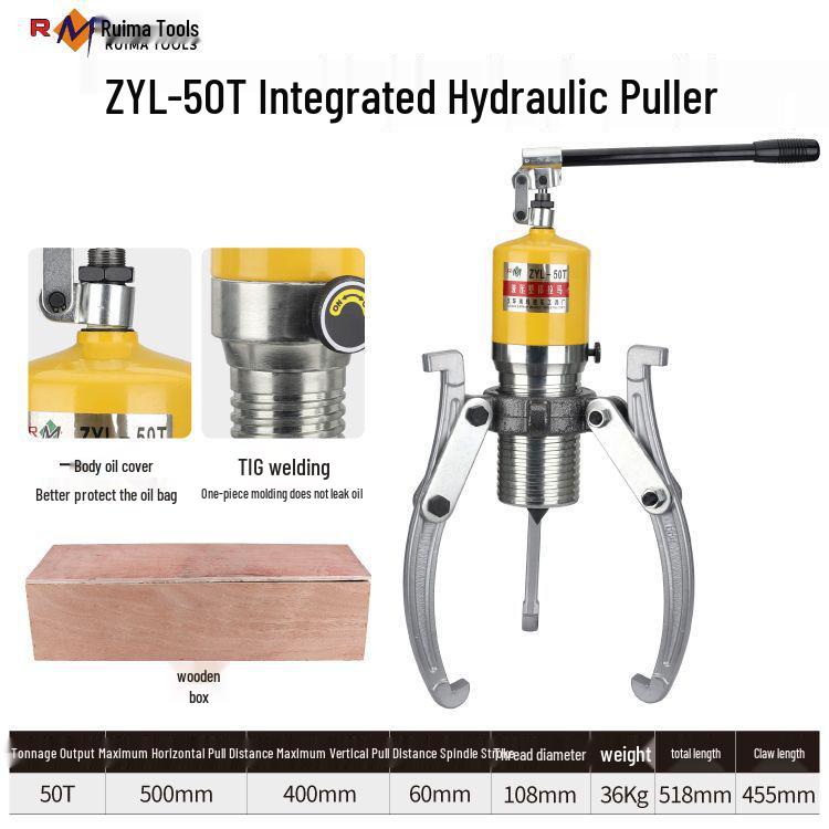 Ruima Premium Hydraulic Two/Three-Jaw Wheel & Bearing Puller Tool