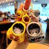 Cat Backpack Lights Key Chain Bear Cute Bag Charm Personality Cartoon Animal Keychain  Gift