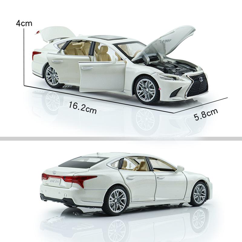 Toyota Lexus LS500H Лимузин Симуляция Литой и Игрушечный Транспорт Звуки и Свет Инерционная Машина 1:32 Подарки из сплава для детей