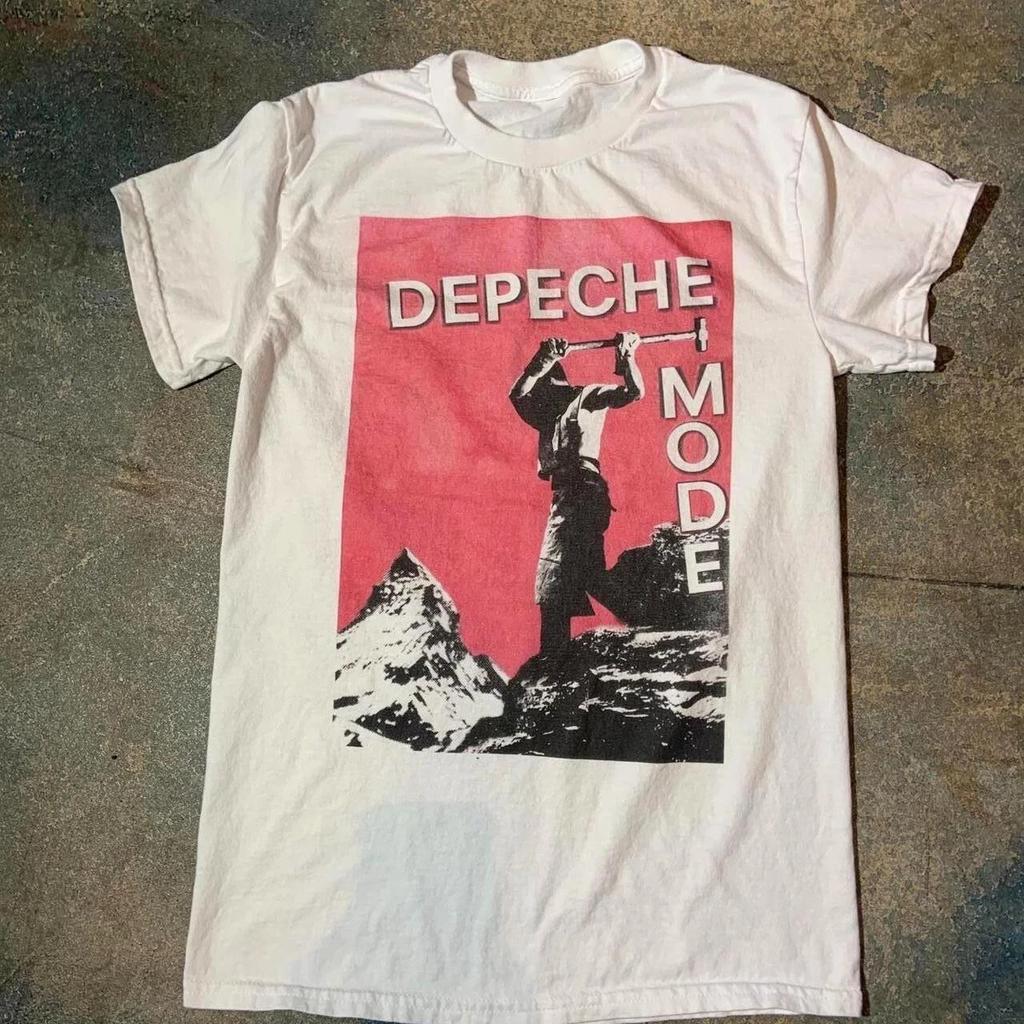 Винтажная футболка Depeche Mode, тур, рок-музыка, с коротким рукавом, белого цвета