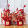 New Home Money Tree Fortune Set - Artificial Flowers Housewarming & Wedding DIY Tabletop Ornament