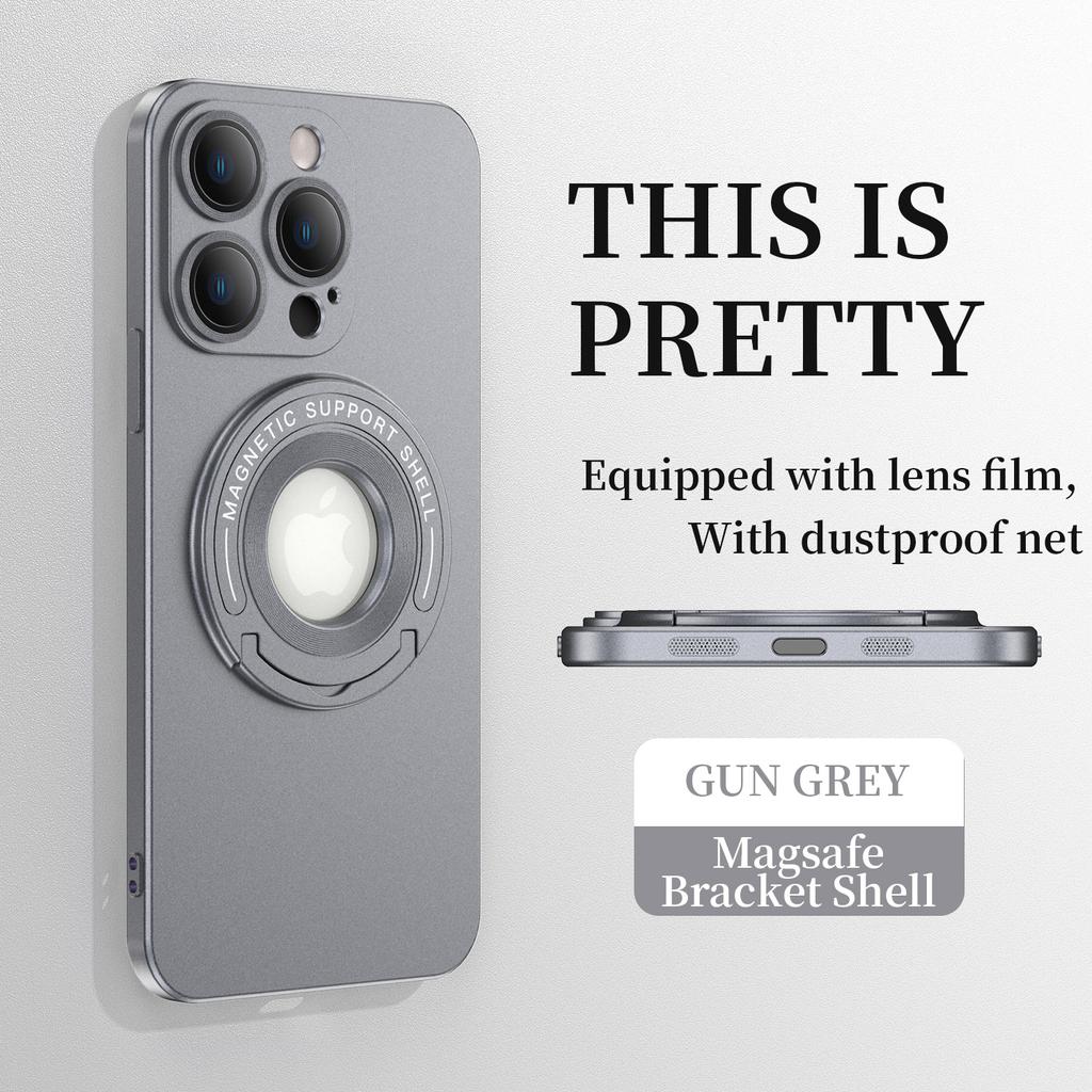 Роскошный матовый магнитный чехол для Magsafe для iPhone 15 14 13 12 11 Pro Max Plus, защитный чехол с подставкой для беспроводной зарядки