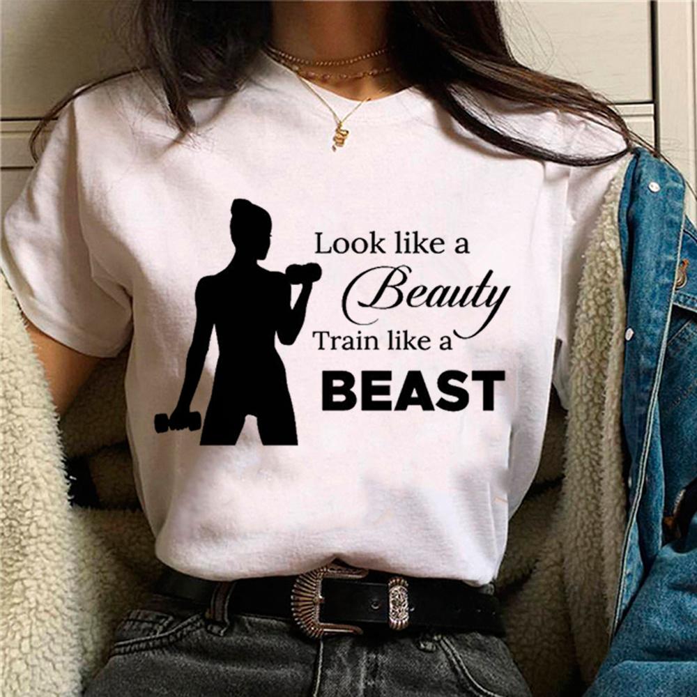 Кроссфит Фитнес футболки женские манга графика уличная одежда топ женский 2000-е японский дизайнер одежда