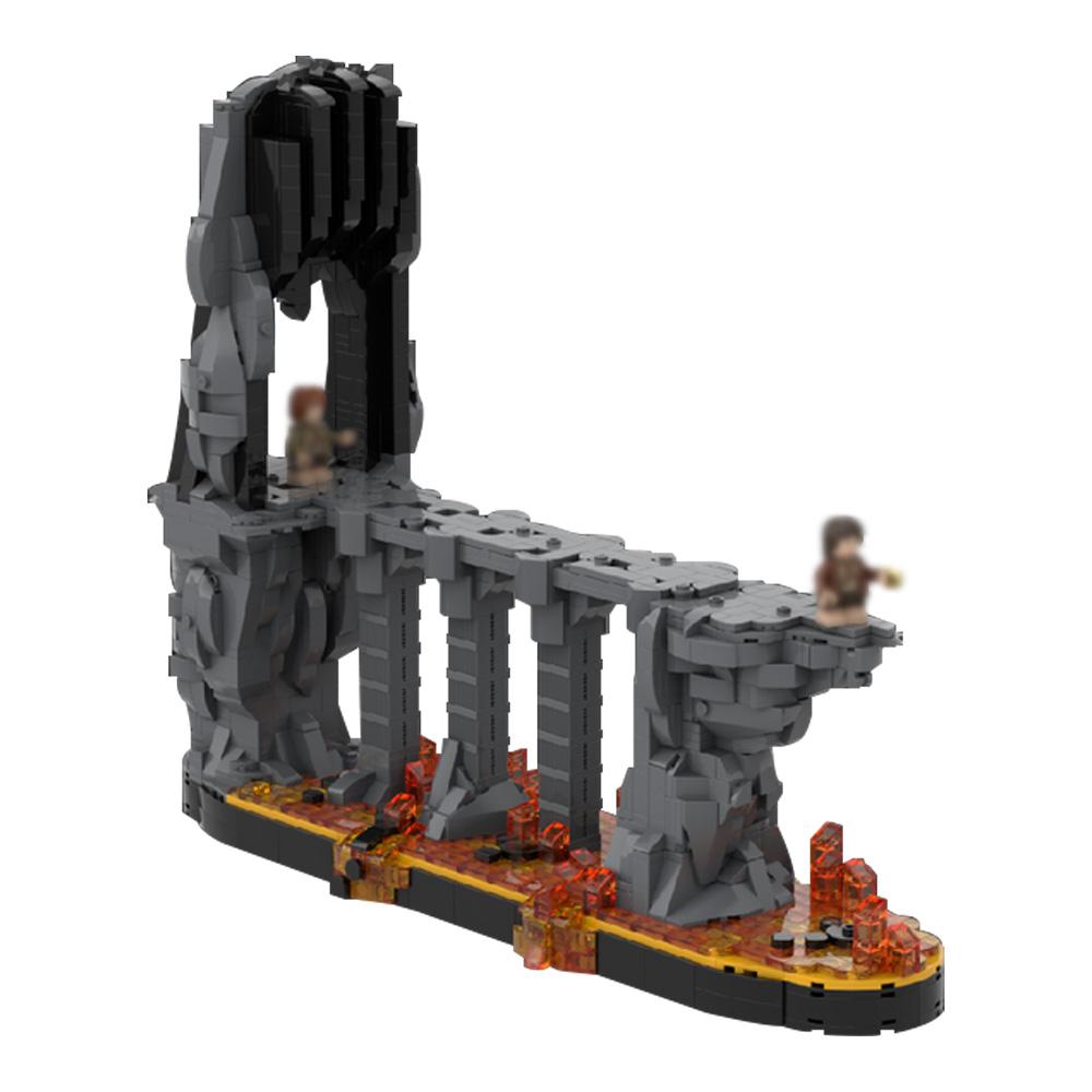 Gobricks MOC-226536 Фильм Кольца Огненная Гора Строительные Блоки Кирпичики Игрушки Подарок