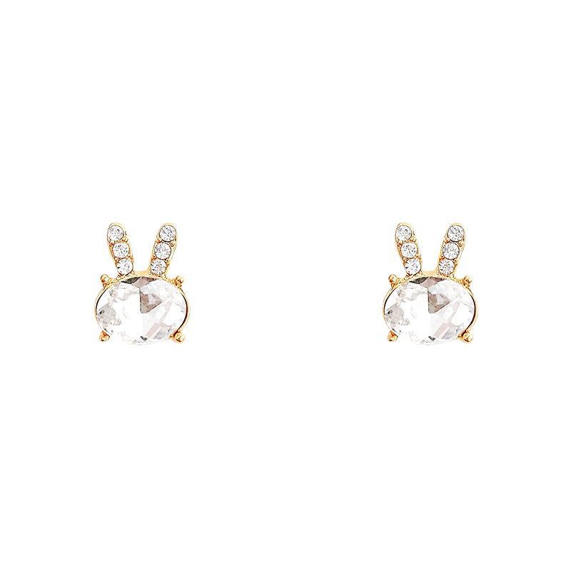 Элегантные серьги в виде кролика из серебра 925 пробы с цирконом, легкая роскошь и универсальность.