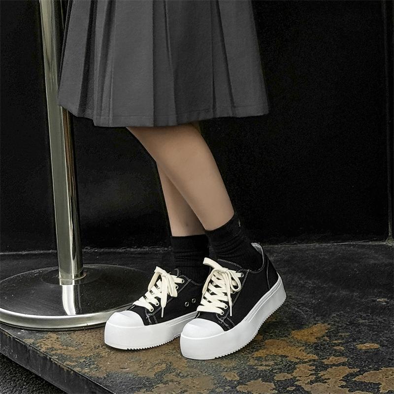 Осенне-зимняя мужская и женская обувь на платформе в стиле ретро, увеличивающая рост, повседневная обувь, универсальные туфли Дерби с большой головой 17767-J