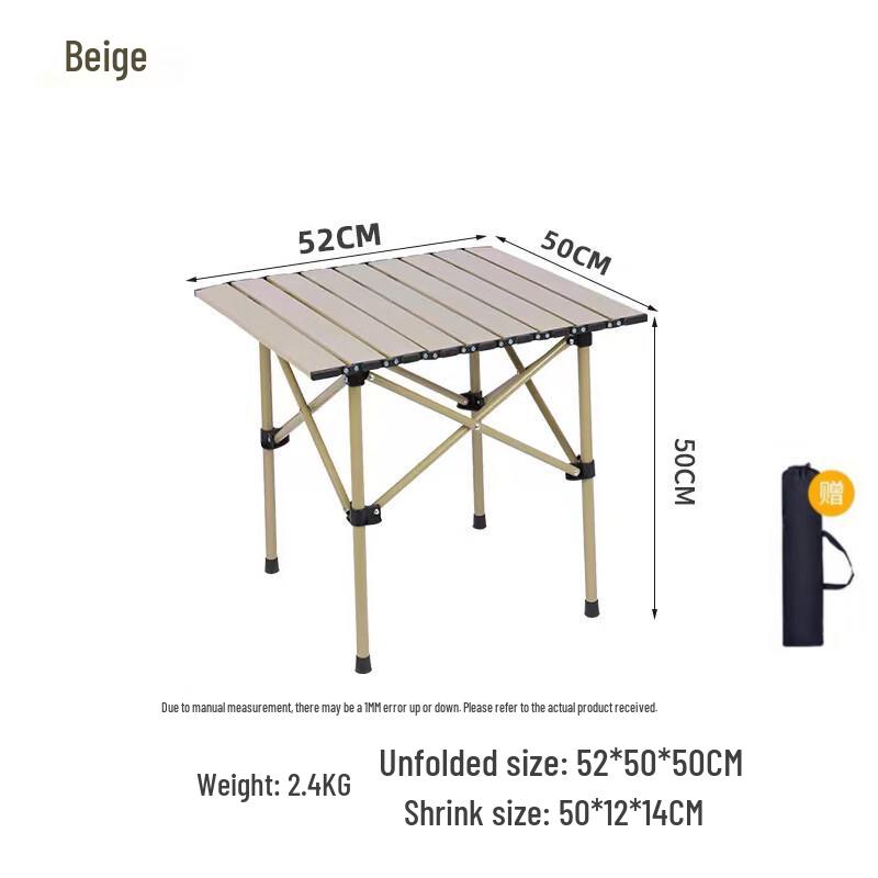 ZISIZ Portable Outdoor Folding Roll-Up Picnic Table