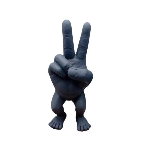 Статуэтка с двумя пальцами из смолы, скульптура в виде ножниц для домашнего офиса, книжной полки, украшение, рождественский фестиваль, подарок