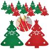 12pcs Christmas Tree Cutlery, Felts Fork Spoon Bag Set, Christmas Table Decoration Cutlery Bag, Christmas Theme Decorations