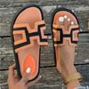 Slippers Women's Summer New Color Blocking One Word Casual Fashion Large Size