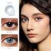 FreshGo Soft Color Contact Lens Gray Coloured Contact Lenses for Eyes Cosmetic Beautiy Pupils 1 Pair Yearly Contact Lenses