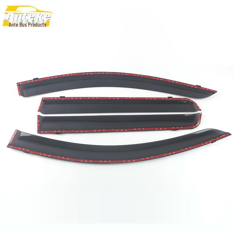 16-Piece Rain Guard Set for Pajero Sport: Plastic Bright Strip Deflectors & Decorative Stickers for Car Accessories