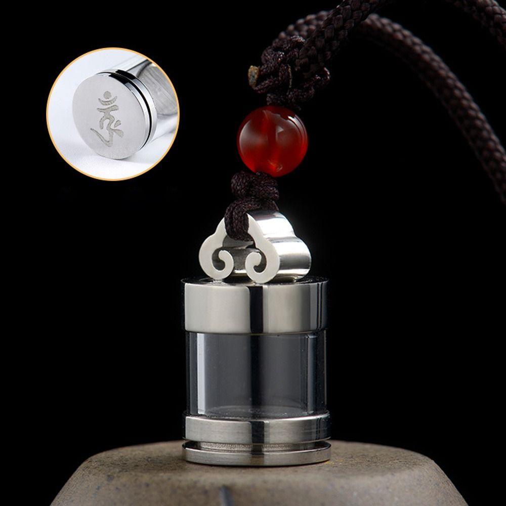 Aromatherapy Wishing Bottle Pendant Gold Silver Perfume Bottle Necklaces Creative Ashes Urn