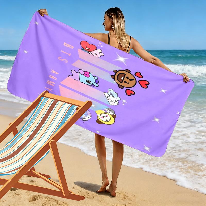 Harmony BTS's Journey beach towel Beach towel for vacation photos Portable for travel swim quick-drying swim towel seaside Fashion Comfort