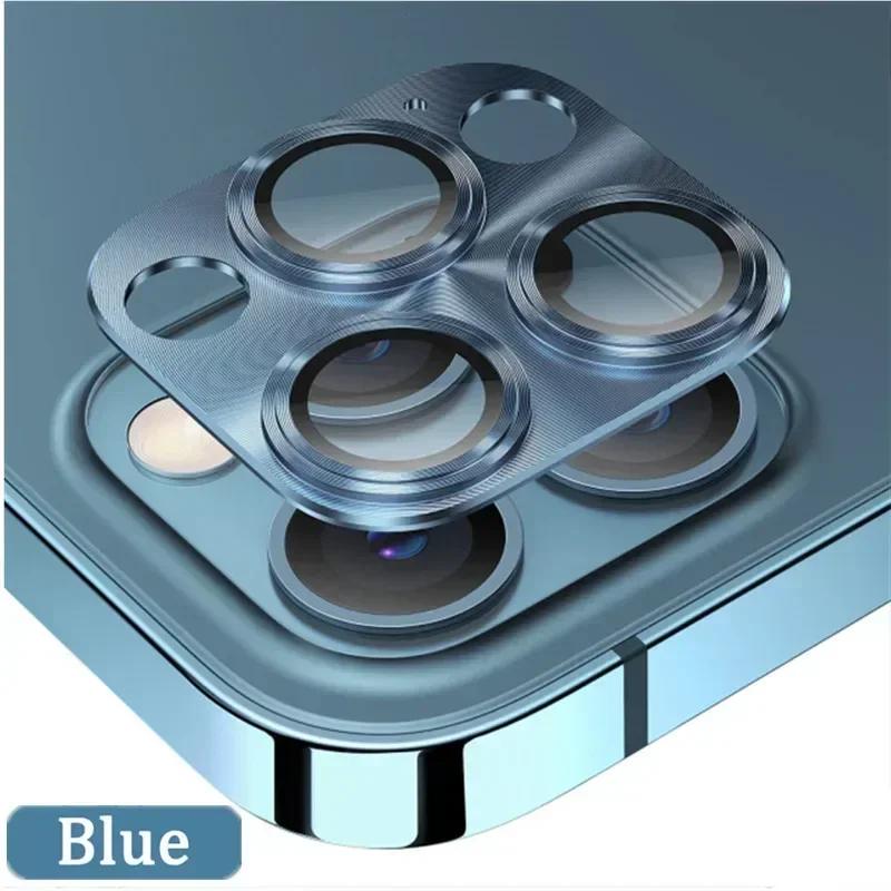Luxury Metal Camera Lens Protector Glass For iPhone 15 14 Plus 13 12 Mini 11 Pro Max HD Back Lens Protective Film For iPhone 15 Pro Max