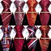 Мужские красные галстуки тканые шелковые цветочные/полосатые галстуки носовой платок запонки зажим для галстука формальные повседневные свадебные галстуки