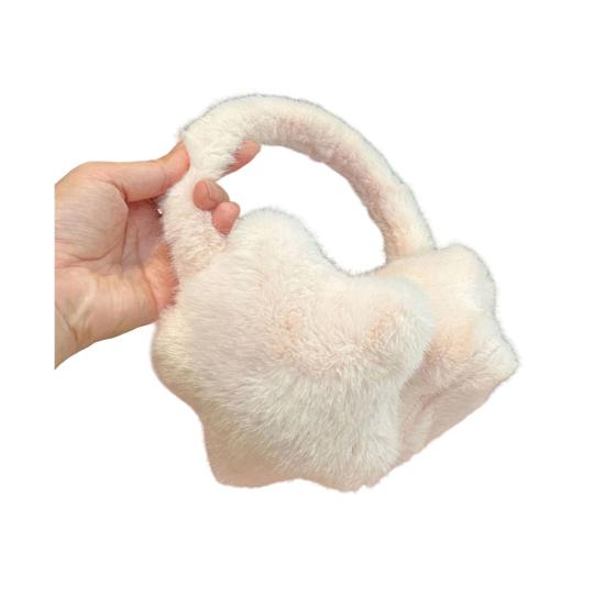 Women Earmuffs Star Design Solid Color Windproof Coldproof Outdoor Riding Earmuffs Adjustable Winter Ear Warmers