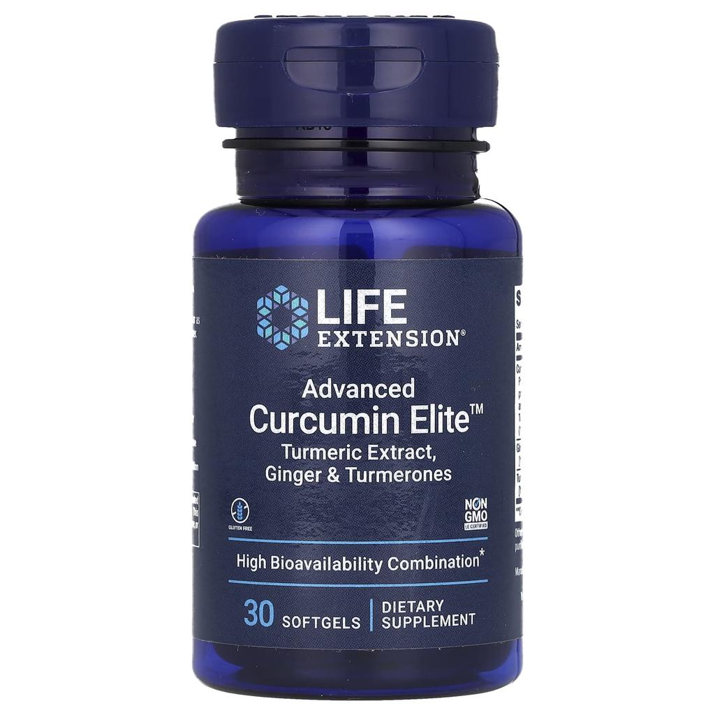 Life Extension Advanced Curcumin Elite, Turmeric Extract, Ginger & Turmeric, 30 Softgels