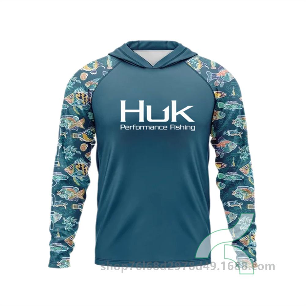 Fishing Suit UPF50 Long Sleeve Hoodie Quick Drying Breathable Sunscreen Suit Sea Fishing Suit Outdoor T-Shirt Summer New
