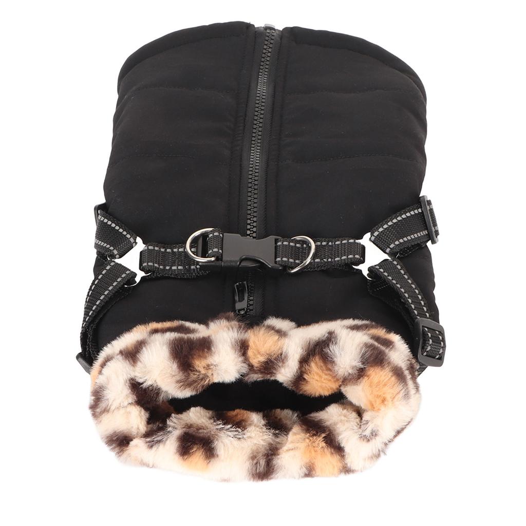 Теплая куртка для собак, стильная ветрозащитная, утолщенная, защита от холода, светоотражающая зимняя куртка для собак с грудью