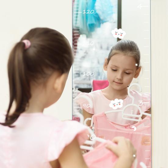 Таблица роста детей Зеркальная доска для сухого стирания Детская комната Детская спальня для младенцев и взрослых Мальчики Девочки Настенная доска для сращивания Линейка для измерения высоты