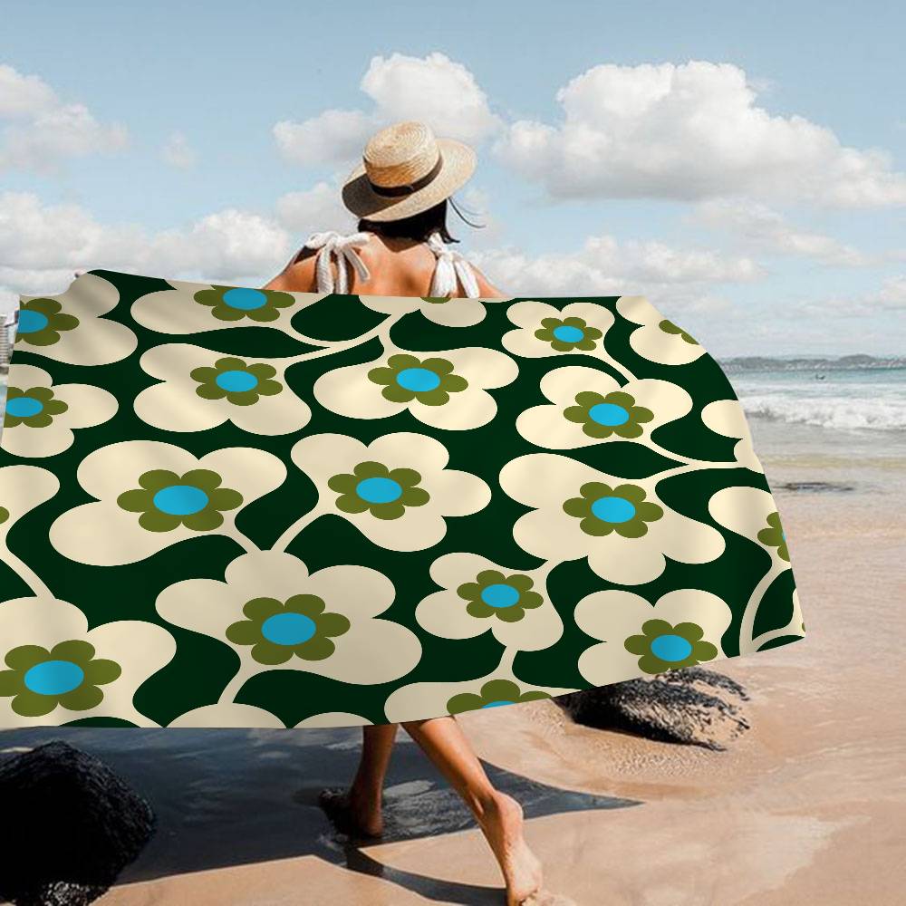 Orla Kiely Лист Цветок Большие Микрофибровые Пляжные Полотенца Быстросохнущее Полотенце Песок Пляжные Полотенца Полотенце для Бассейна Для Путешествий Плавание Бассейн Йога