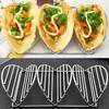 Tortillas Stand Wave Metal Dish Shaped Rack Parties Plate Baking Burritos Restaurants Heart Silver Home Tray Storage Holds Shelf