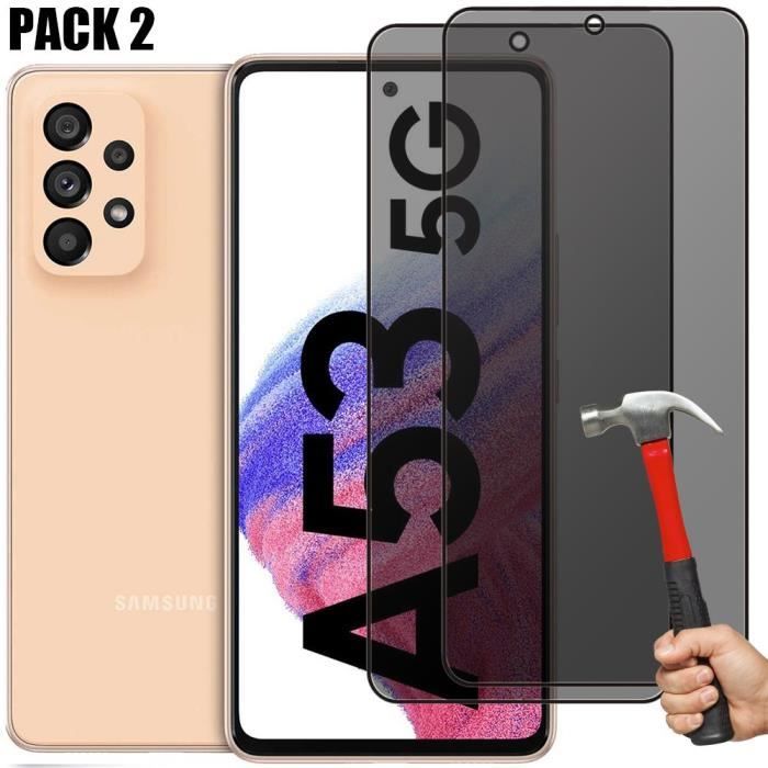 Tempered Glasses - Booling - for Samsung Galaxy A53 5G - Anti-Spy - Pack of 2 - Screen Protector