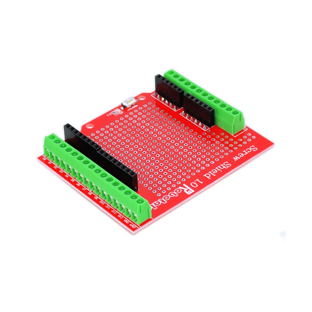 Proto Screw Shield PCB Expansion Board for Arduino Open Source Reset Button for Breadboard 1.81 Terminal Double-sided Solder DIY