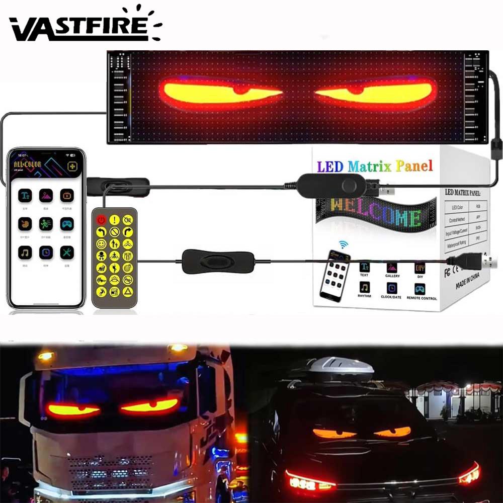 Светодиодный знак автомобиля прокручивающийся реклама USB 5V Bluetooth приложение управление логотипом свет пользовательский текстовый узор анимация программируемый дисплей