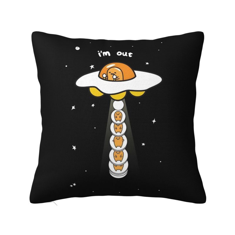 Пользовательская наволочка с мультяшным персонажем Gudetama в стиле аниме 45x45 см для дивана, современная наволочка для подушки, квадратная наволочка