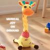 Dancing Giraffe Toy with LED Lights Sings Dances Repeats What You Say Plush Giraffe Toy Baby Electric Talking Stuffed Giraffe Musical Toy