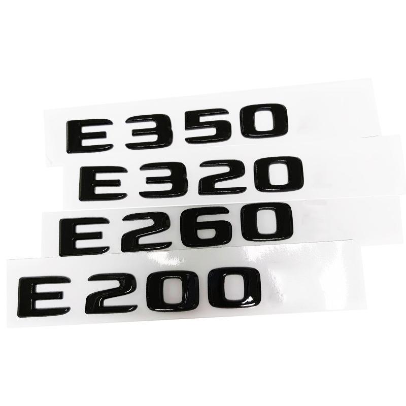 3D ABS Chrome Logo E200 E300 E320 E220 Emblem Letters Sticker Car Trunk Badge For E Class 220 200 300 W212 W213 Accessories