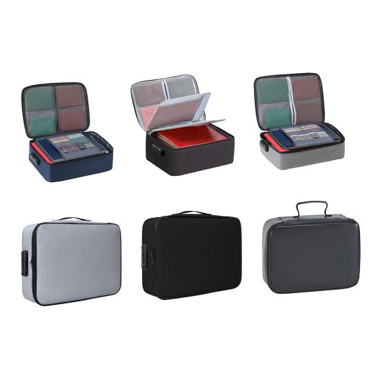 Сумка для защиты дорожных документов Огнеупорная Водонепроницаемая Сумка для хранения файлов с многослойным дизайном