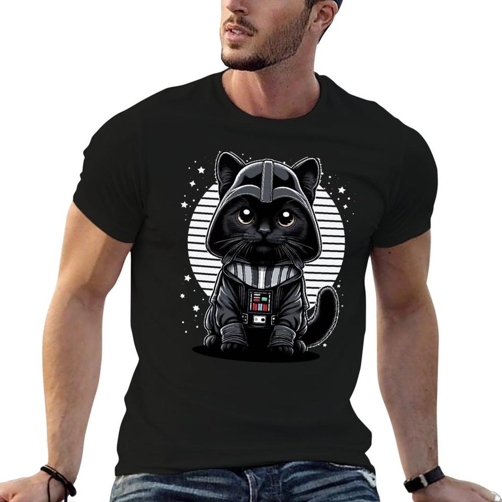 Cat Vader T-Shirt black cotton t-shirt plain for man package man t shirts for men t shirts for