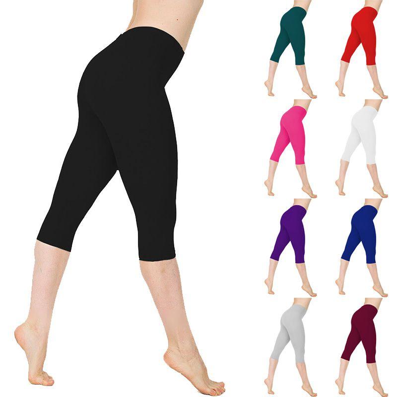 Стильные женские капри для йоги с заниженной талией 3/4 для легкого фитнес-стиля и комфорта