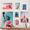 New York Paris London Desert Silk Landscape Wall Art Canvas Painting Nordic Posters And Prints Pictures For Living Room Decor
