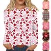 Женская мода с длинным рукавом и круглым вырезом ко Дню святого Валентина