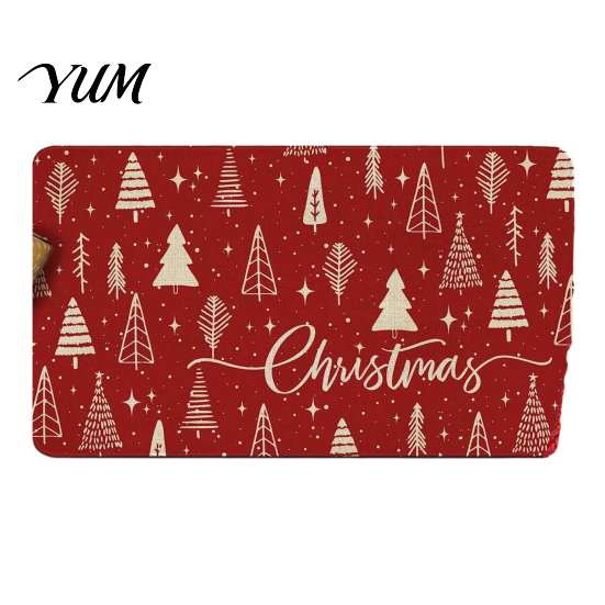 Festive Snowflake Area Rug Christmas Door Mat, Entrance Rug, 35" x 24" Non-Slip Washable Heavy Duty Mud Scraper Mat Welcome Water Absorbent