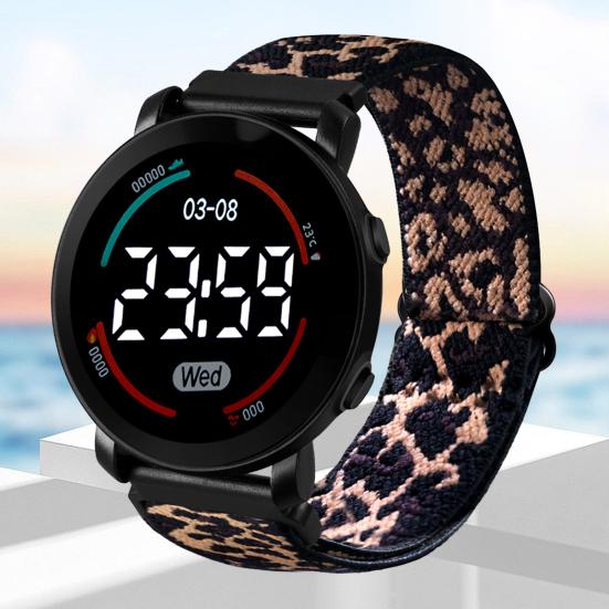 Детские светодиодные цифровые часы с круглым циферблатом, водонепроницаемые спортивные наручные часы для мальчиков и девочек, модные электронные часы