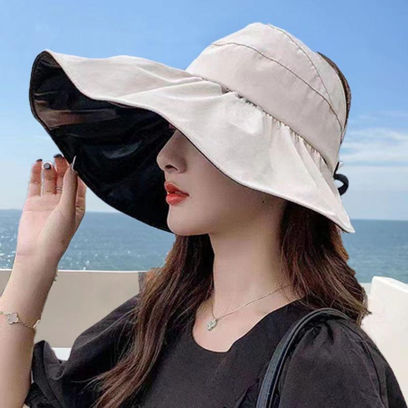 Women S Uv Protection Empty Top Sun Hat Portable Ponytail Summer Cap