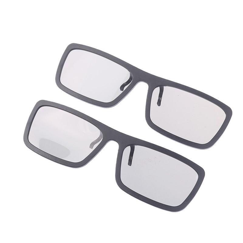 2 шт. пассивные 3D-очки для кинотеатров, кинотеатров, пассивные 3D-очки для телевизоров, стереонасадки, пассивные поляризованные очки для телевизоров, настоящие 3D-очки с зажимом