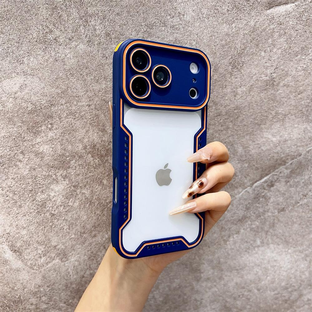New Transparent Glass Fashion Phone Case for iPhone 17 Pro Max Air 16 Pro  15 14 13 12 11 Shockproof Protection Change 17 Series