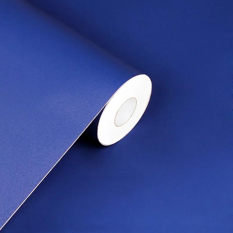 ПВХ Водонепроницаемые Матовые Обои Темно-зеленые Виниловые Самоклеящиеся Наклейки для Стен Мебели Гостиной Контактная Бумага Домашний Декор