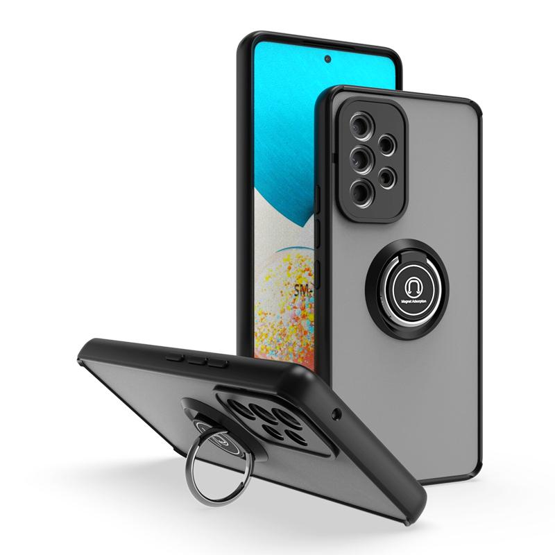 KEYSION Матовый чехол для Samsung A53 A33 A73 5G A23 A13, прозрачная противоударная задняя крышка с кольцом-подставкой для телефона Galaxy A52S A72 A32