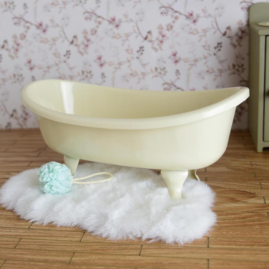 1/12 Аксессуары для ванной комнаты Мини-ванна для кукольного домика