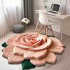 Floral Floor Mat Realistic 3D Visual Effect Flower Carpet Absorbent Floor Rug with Non-Slip Backing for Bedroom Entrance Living Room
