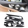For Mercedes Benz E Class W213 E200 E300 2016- ABS Carbon Fiber Texture 4pcs Interior Door Panel Cover Protective